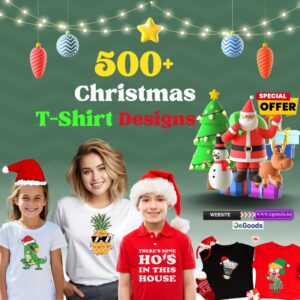 500+ Christmas T-Shirt Designs Bundle