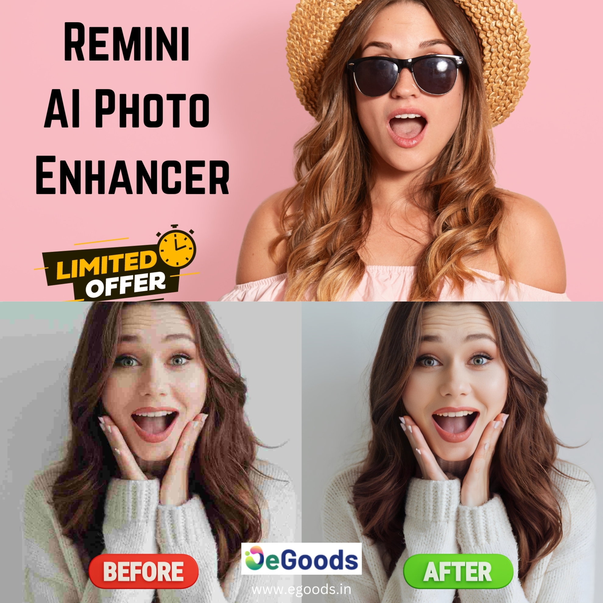 Remini AI Photo Enhancer - Egoods.in